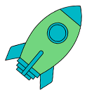Rocket sticker