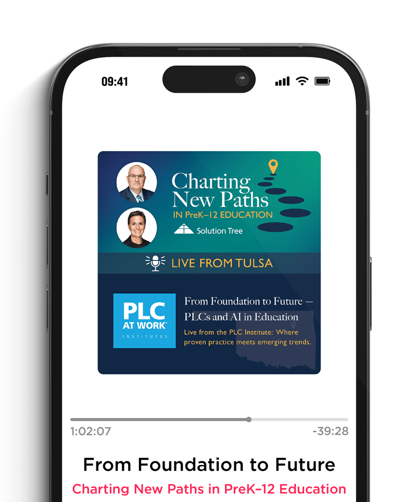 Charting New Paths in PreK–12 Education podcast art for Season 4, Episode 1. The podcast is Live for the PLC Institute in Tulsa