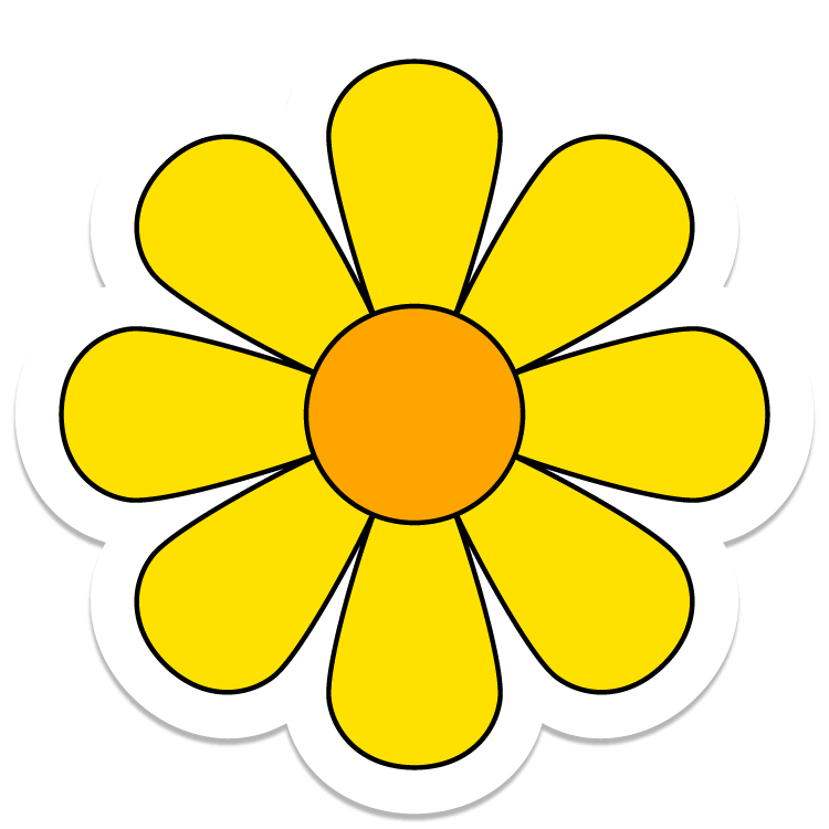 Flower sticker