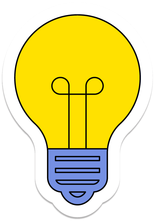Lightbulb sticker